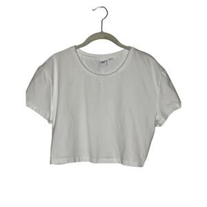 TNA x Aritizia White Crop Boxy Tee Tag 2XL FITS LIKE LARGE